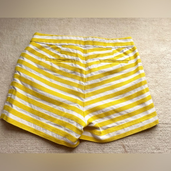 Jcrew yellow and white striped shorts size 0 - Picture 2 of 2